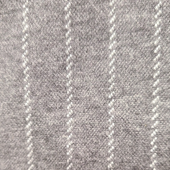 OVS Italian Brand Charcoal Pinstripe Cropped Pants Cuffed Hem Elastic Waist - Picture 6 of 12